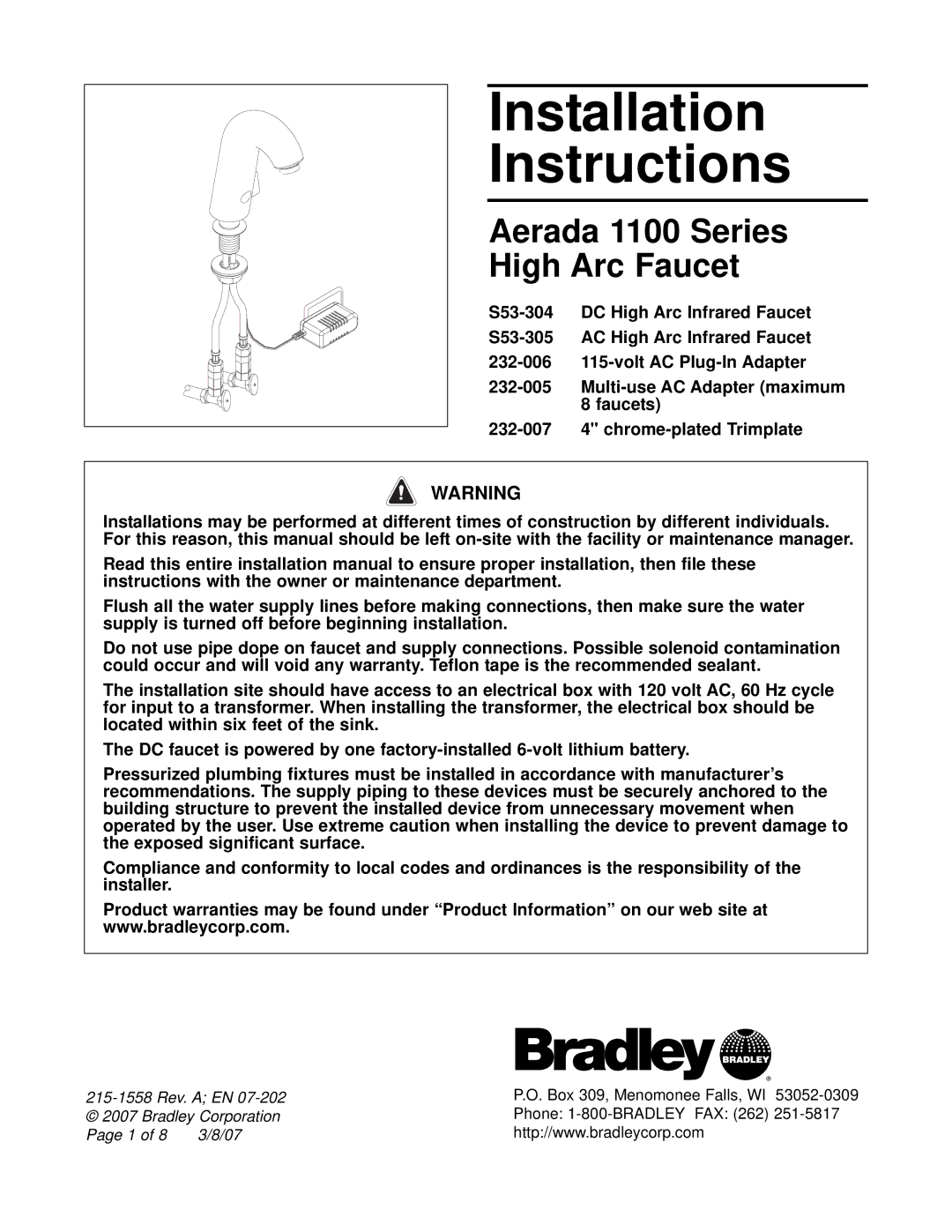 Bradley Smoker 1100 installation instructions Installation Instructions 