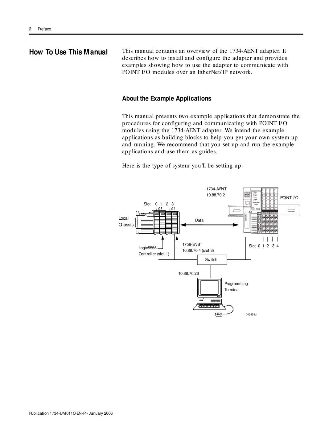 Bradley Smoker 1734-AENT manual About the Example Applications, Local, Chassis 