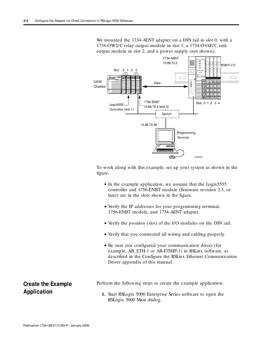 Bradley Smoker 1734-AENT manual Create the Example Application, Local 