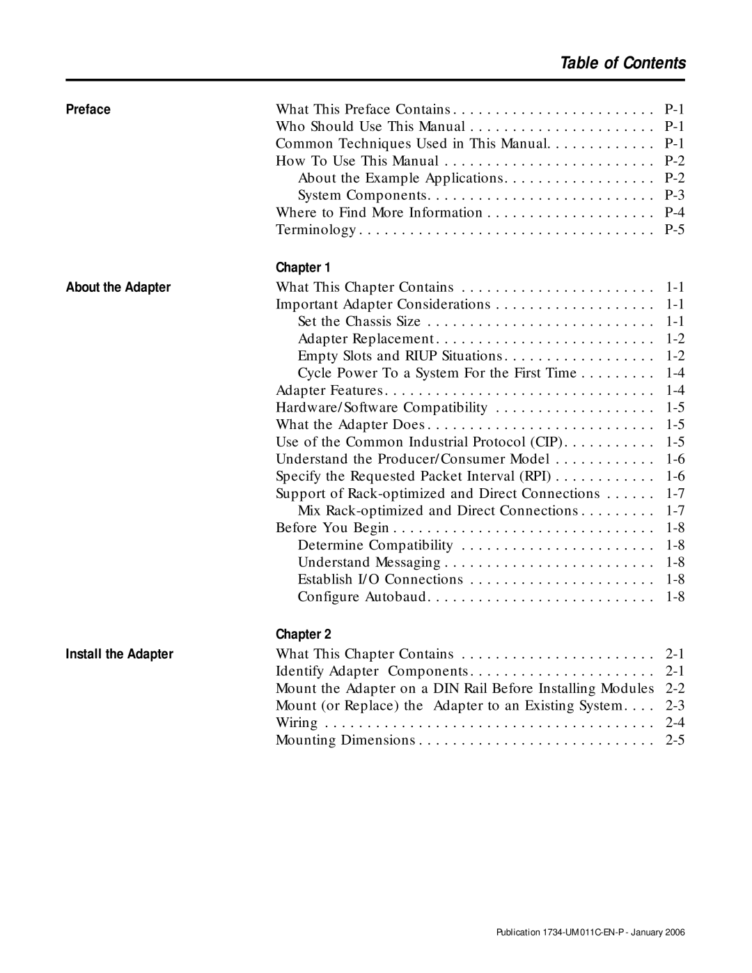 Bradley Smoker 1734-AENT manual Table of Contents 