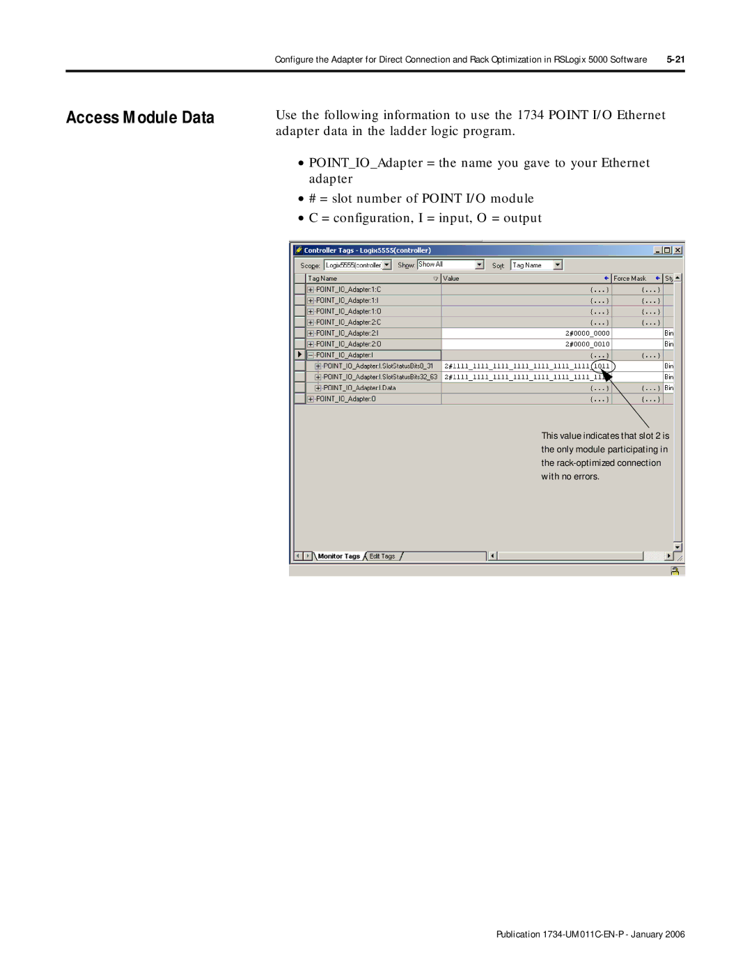 Bradley Smoker 1734-AENT manual Access Module Data 