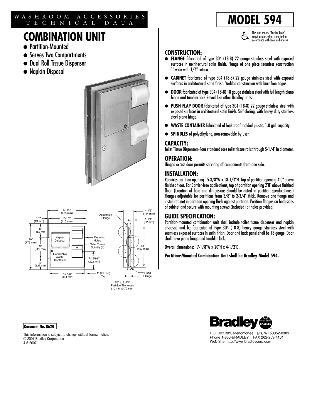 Bradley Smoker 594 dimensions Model 