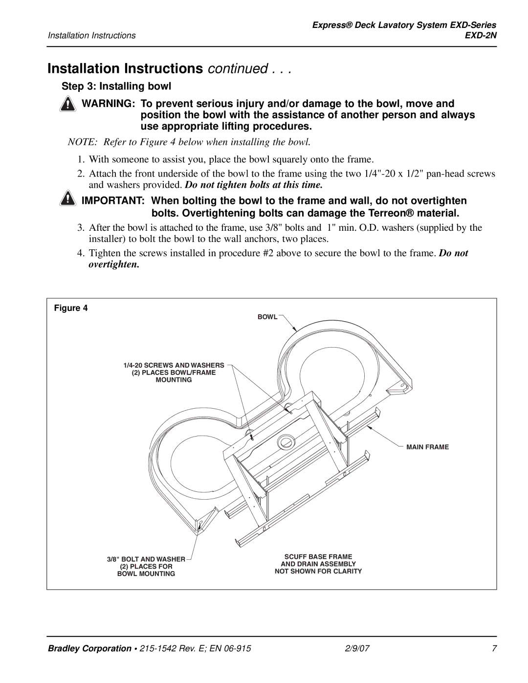 Bradley Smoker EXD-2N installation instructions Installing bowl 