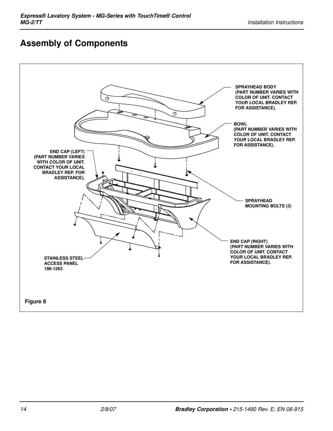 Bradley Smoker MG-2/TT installation instructions Assembly of Components 