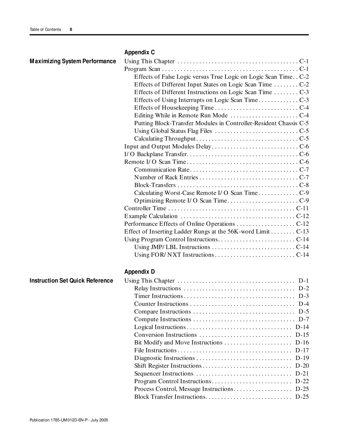 Bradley Smoker PLC-5 user manual Appendix C, Appendix D 