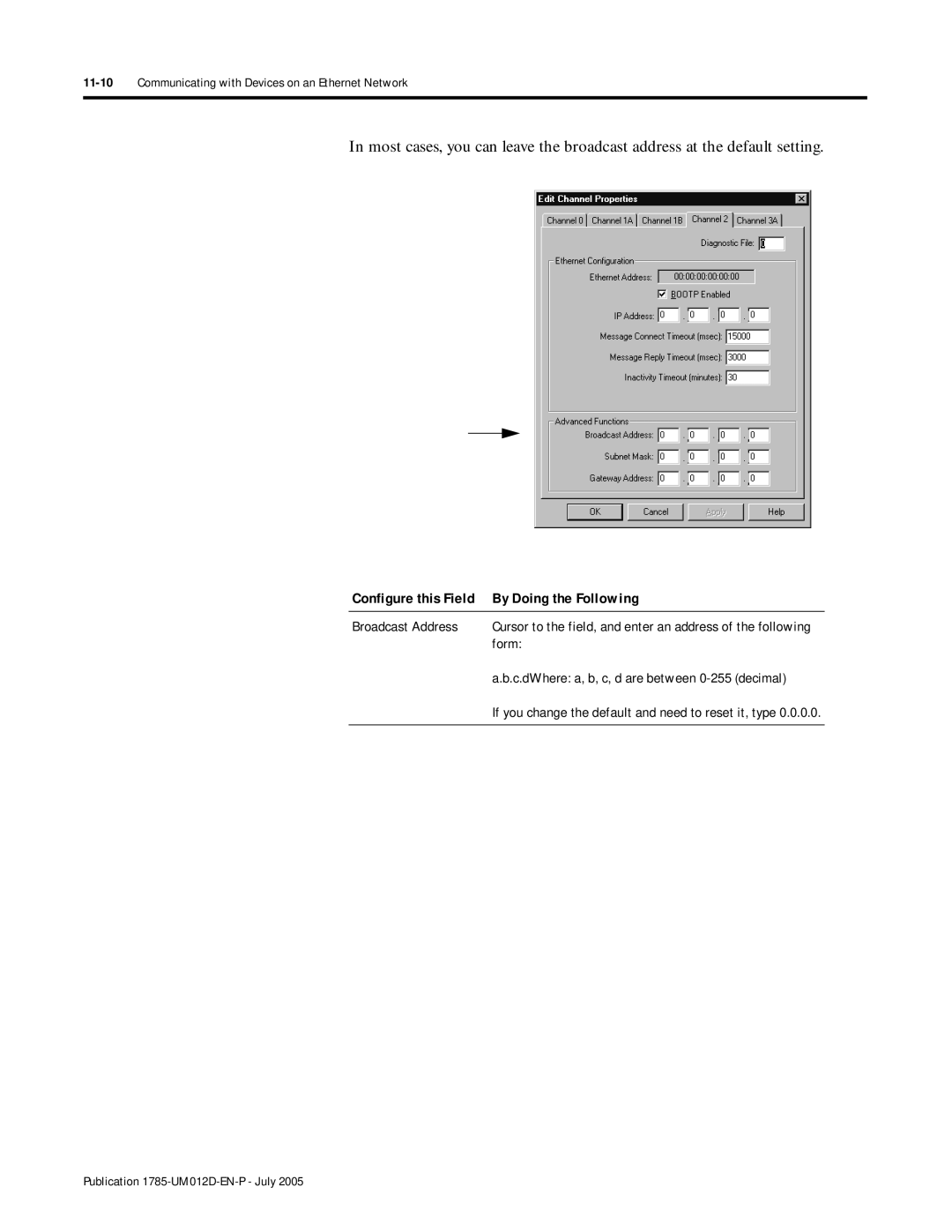 Bradley Smoker PLC-5 user manual Form, 11-10Communicating with Devices on an Ethernet Network 