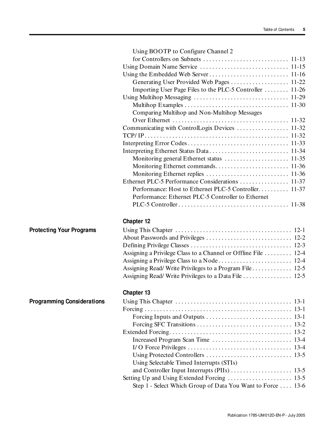 Bradley Smoker PLC-5 user manual Protecting Your Programs 