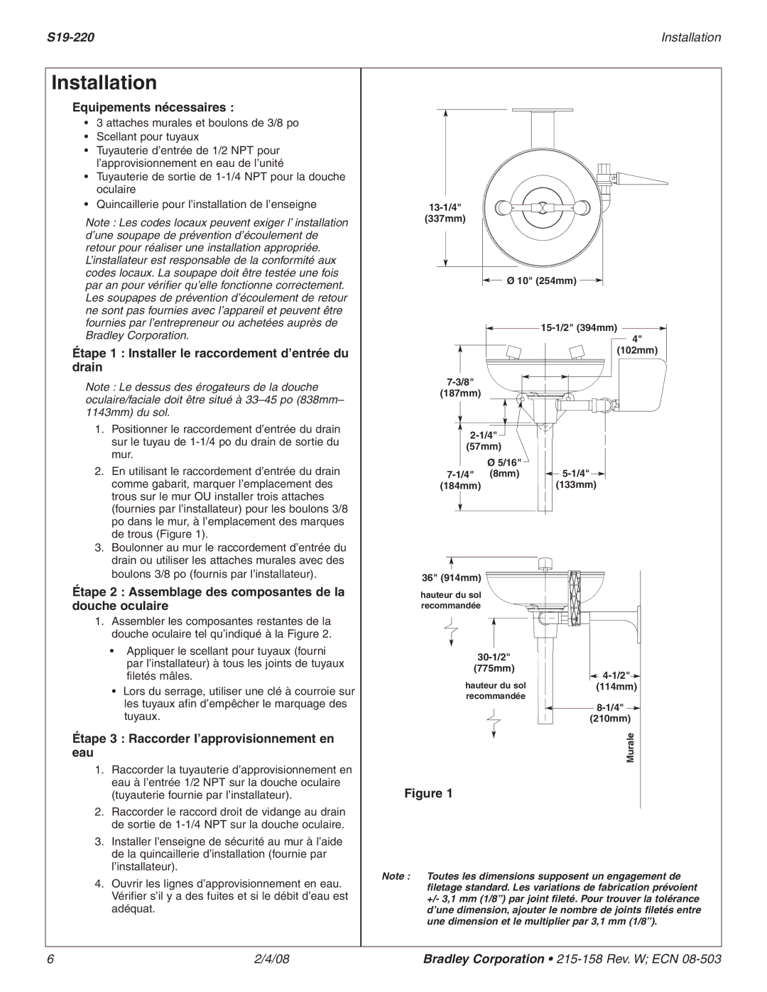 Bradley Smoker S19-220 Equipements nécessaires, Étape 1 Installer le raccordement d’entrée du drain 