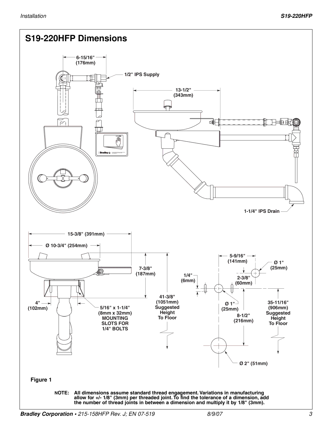 Bradley Smoker dimensions S19-220HFP Dimensions 