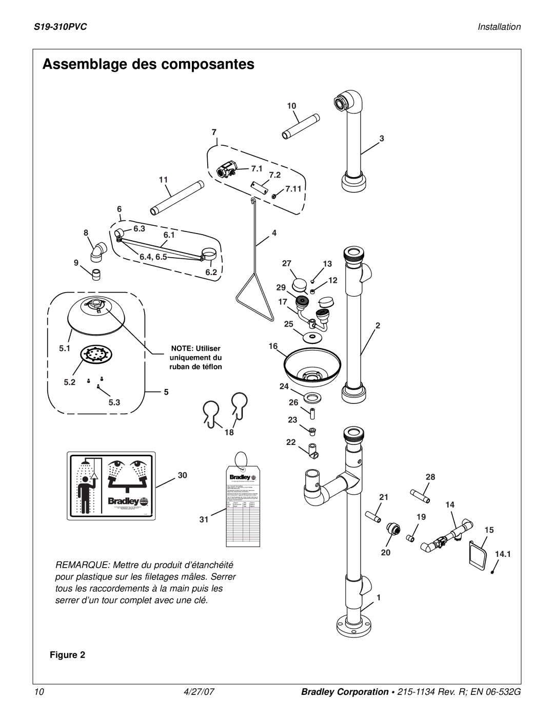 Bradley Smoker S19-310PVC installation instructions Assemblage des composantes 