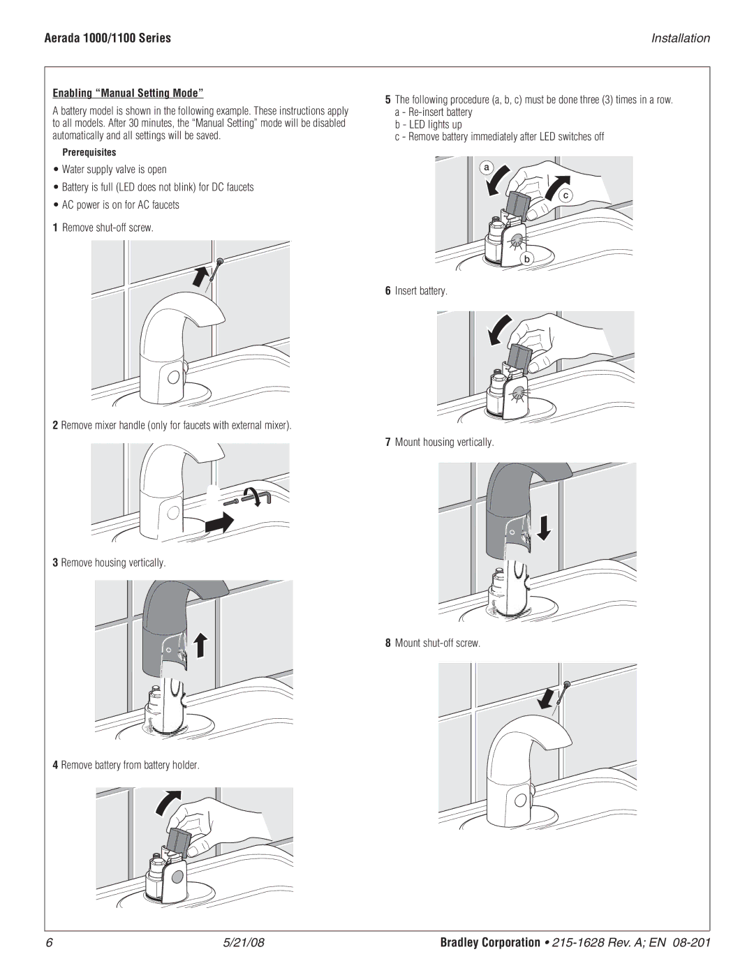 Bradley Smoker S53-329, S53-327 DC, S53-326 AC, S53-328 installation manual Enabling Manual Setting Mode 