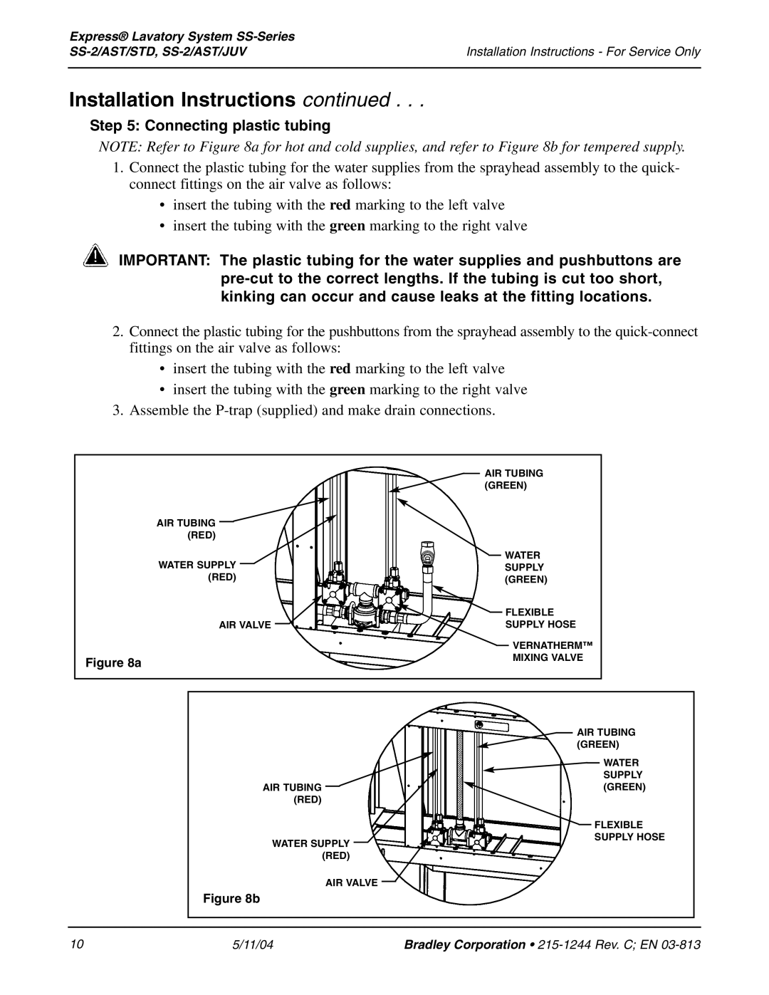 Bradley Smoker SS-2/AST/STD, SS-2/AST/JUV installation instructions Connecting plastic tubing 