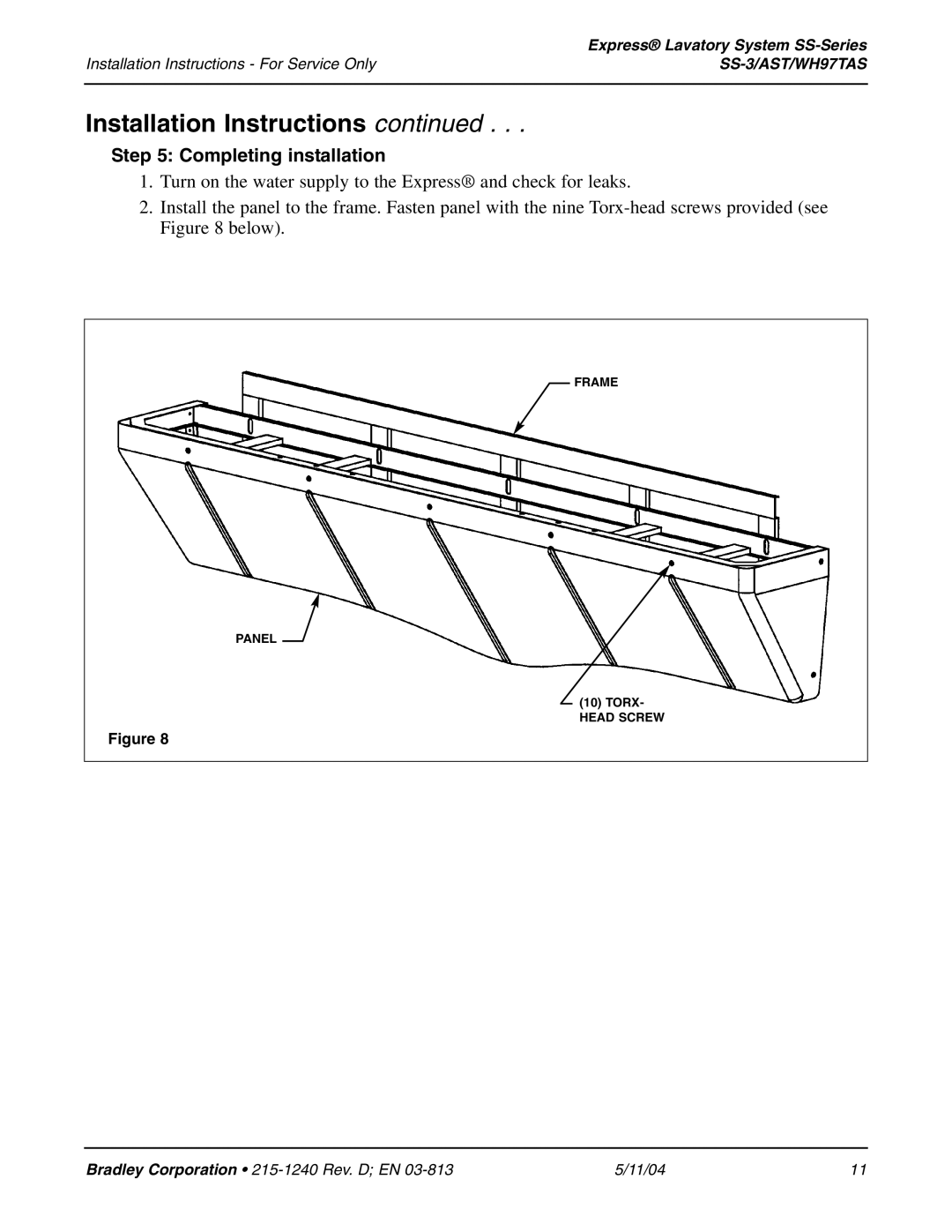 Bradley Smoker SS-3 installation instructions Completing installation 