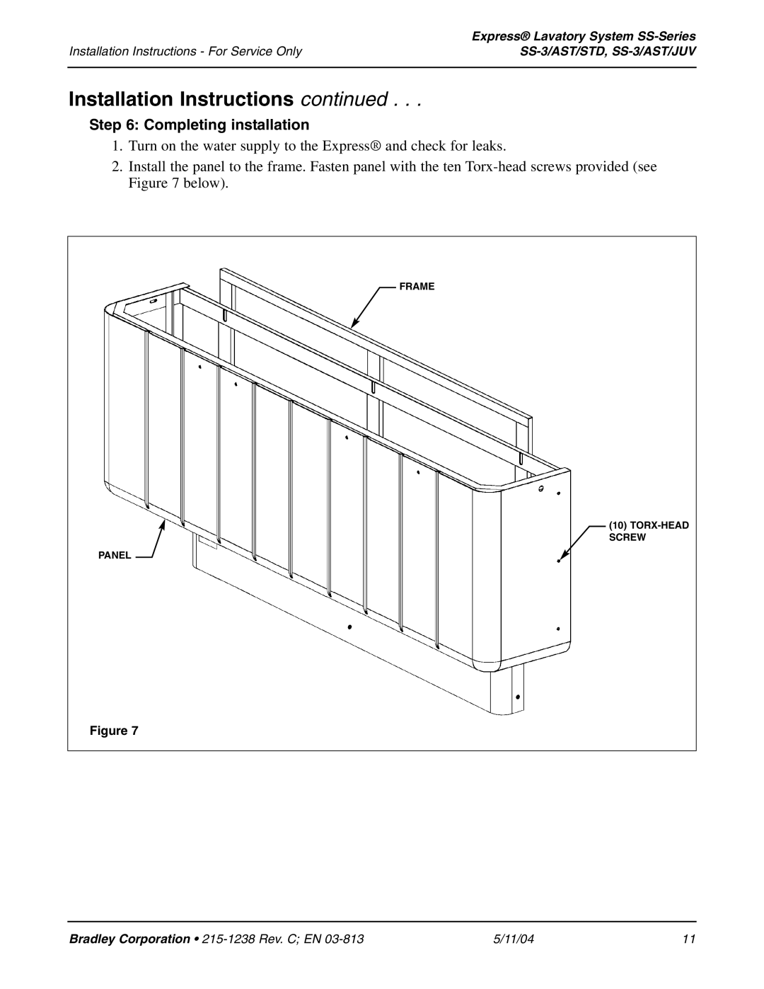 Bradley Smoker SS-3/AST/JUV, SS-3/AST/STD installation instructions Completing installation 