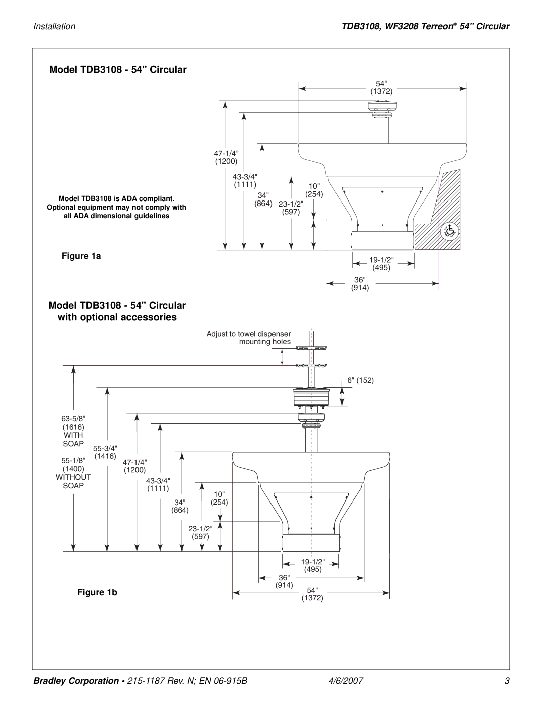 Bradley Smoker installation manual Model TDB3108 54 Circular With optional accessories 