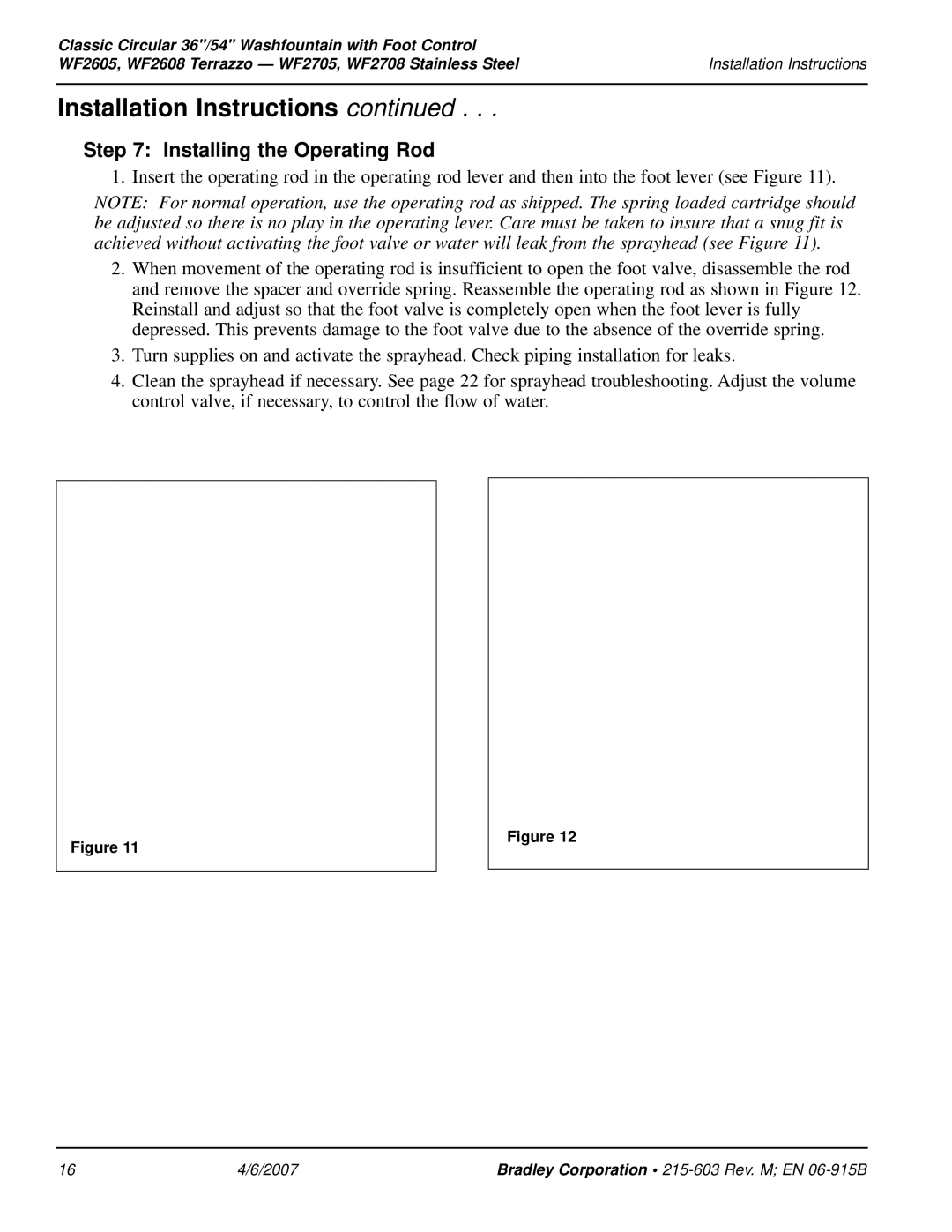 Bradley Smoker WF2708, WF2605 installation instructions Installing the Operating Rod 