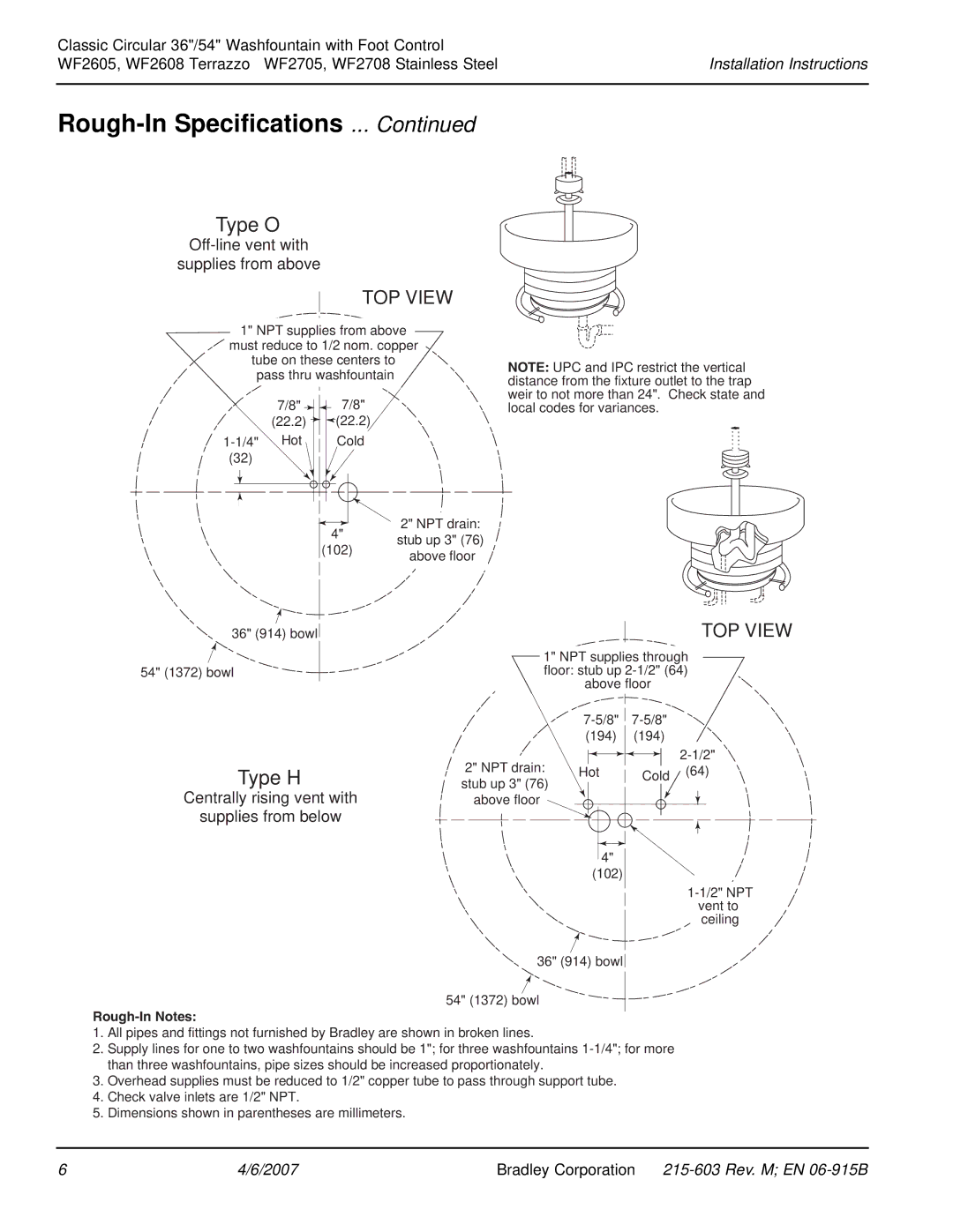 Bradley Smoker WF2708, WF2605 installation instructions Type O 