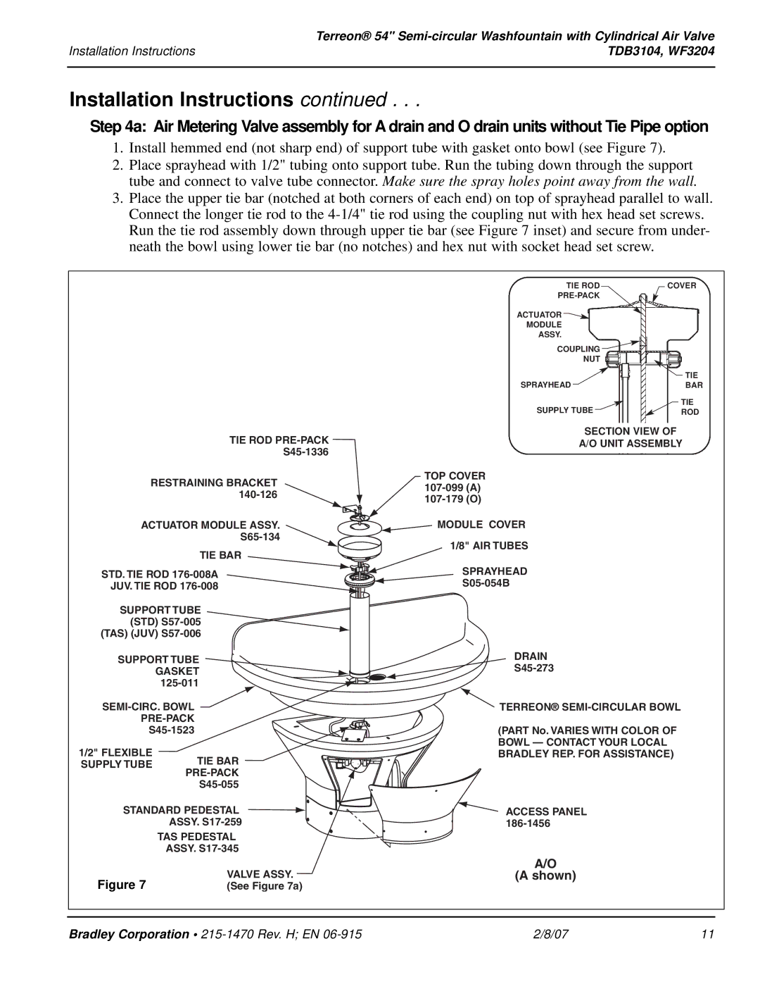 Bradley Smoker TDB3104, WF3204 installation instructions Shown 