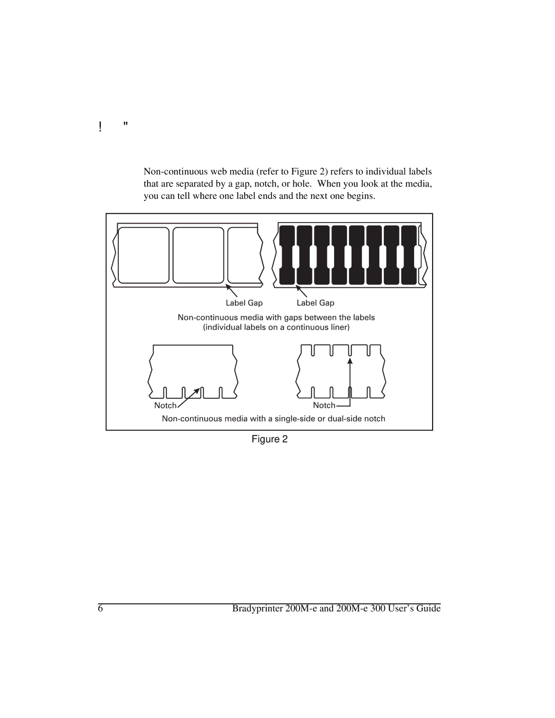 Brady 200M-e 300 manual SHVRI0HGLD, 1RQ&RQWLQXRXVHE0HGLD 