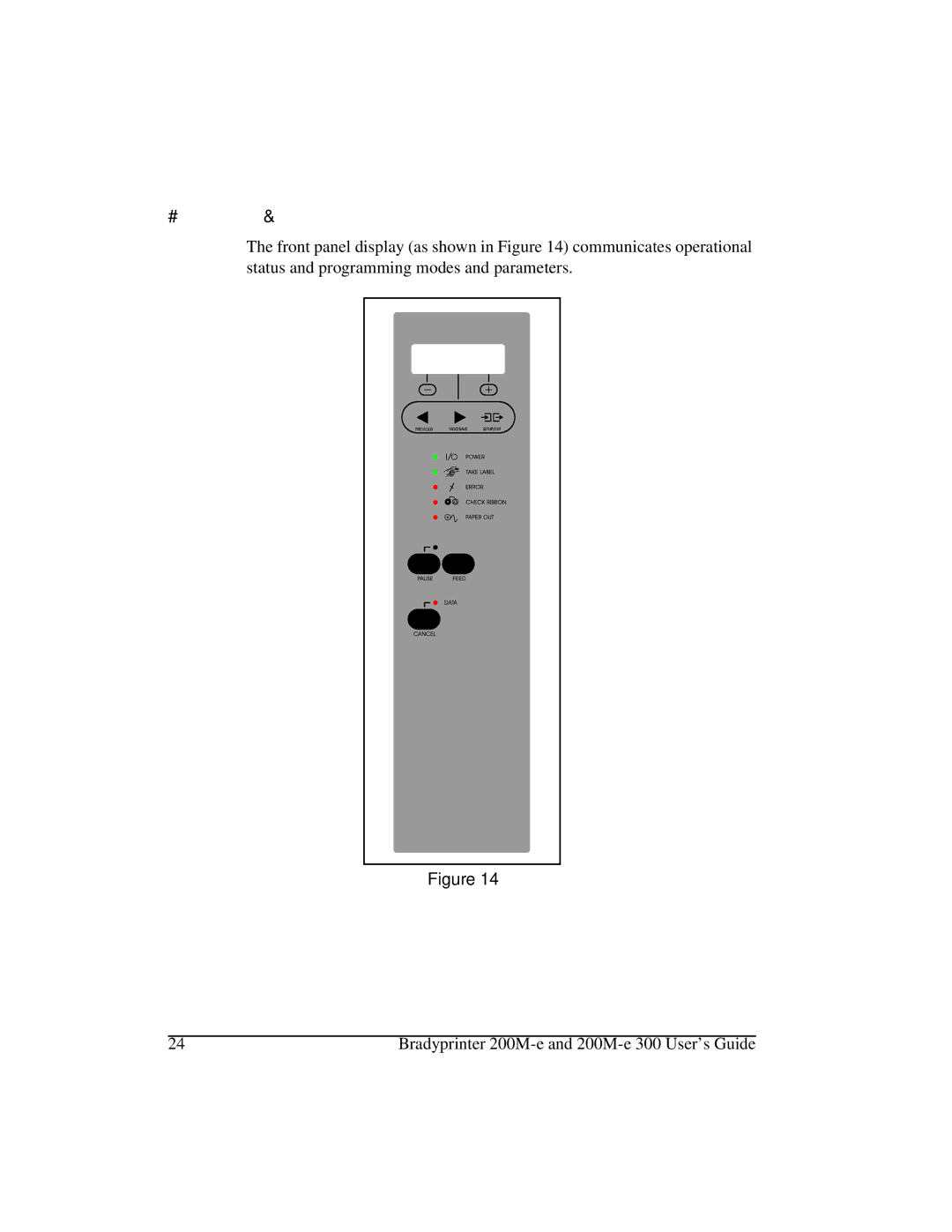 Brady 200M-e 300 manual URQW3DQHOLVSOD 