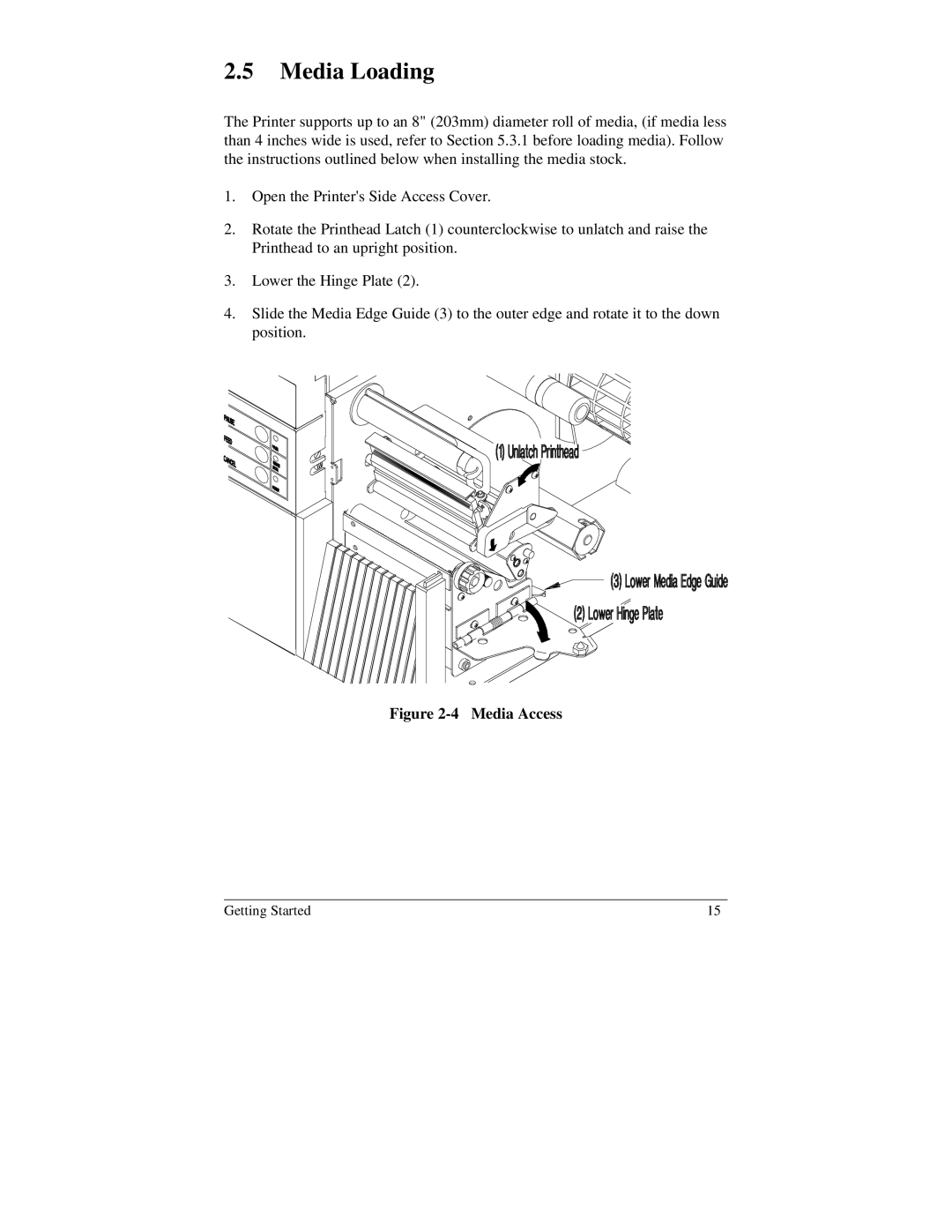 Brady 2034, 2024 manual Media Loading, Media Access 