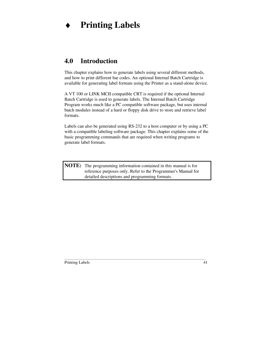 Brady 2034, 2024 manual Printing Labels, Introduction 