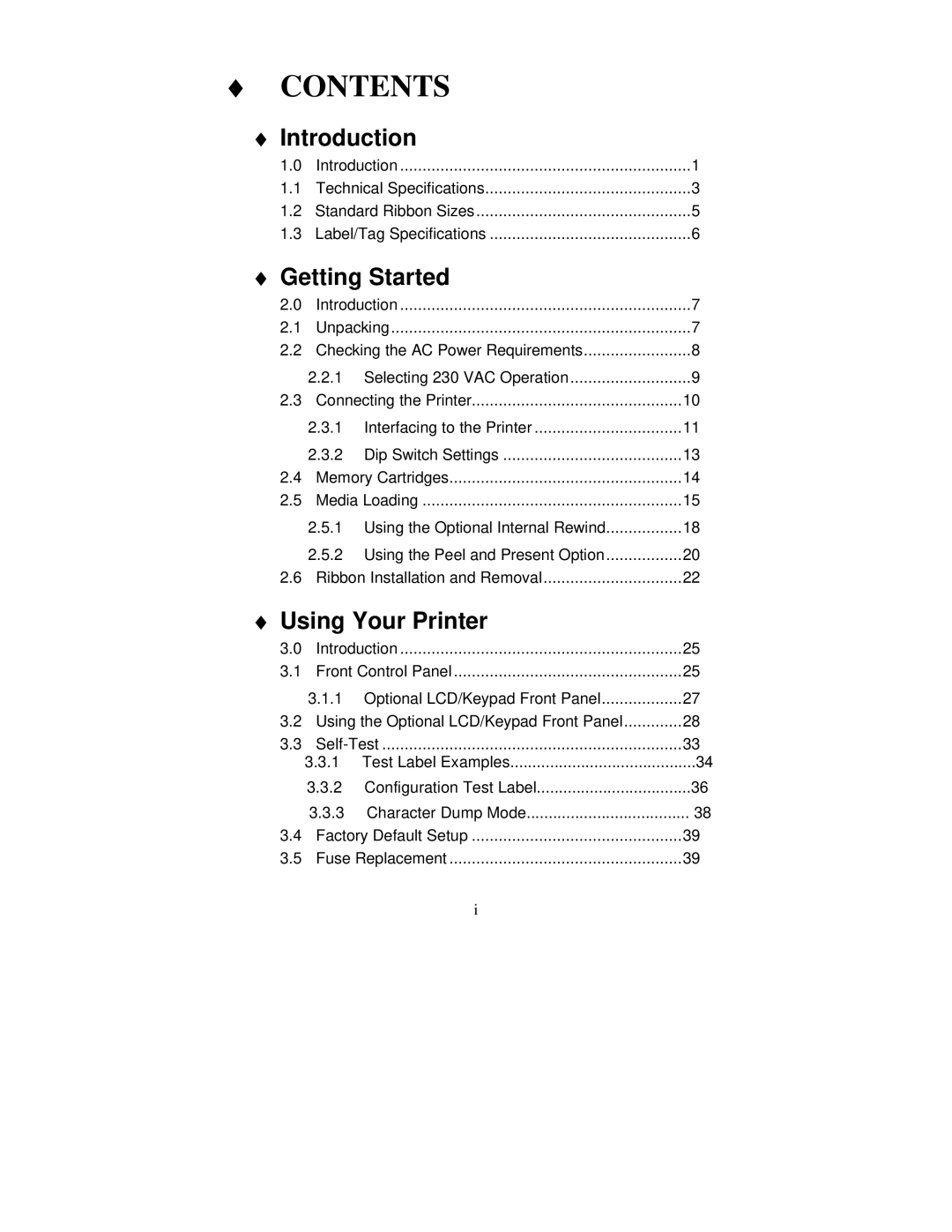 Brady 2034, 2024 manual Contents 