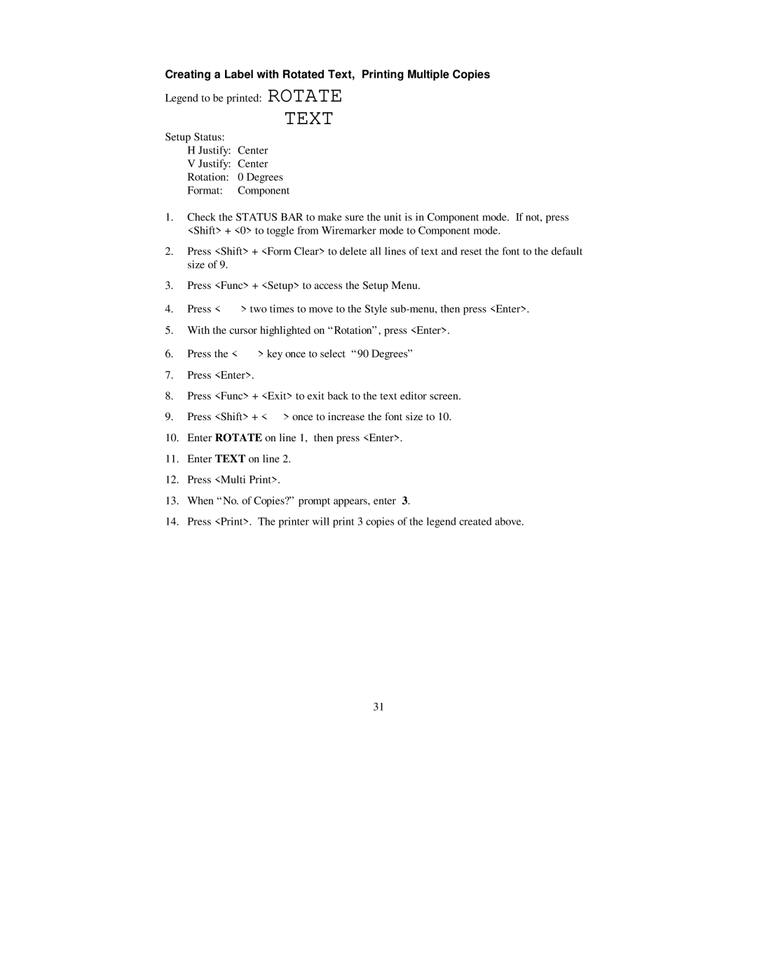 Brady 2200 user manual Text 