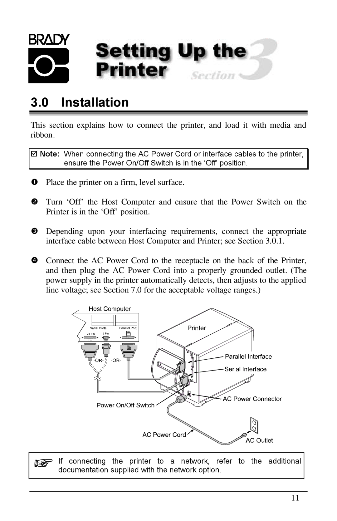 Brady 3481, 6441, 2461 manual Installation 