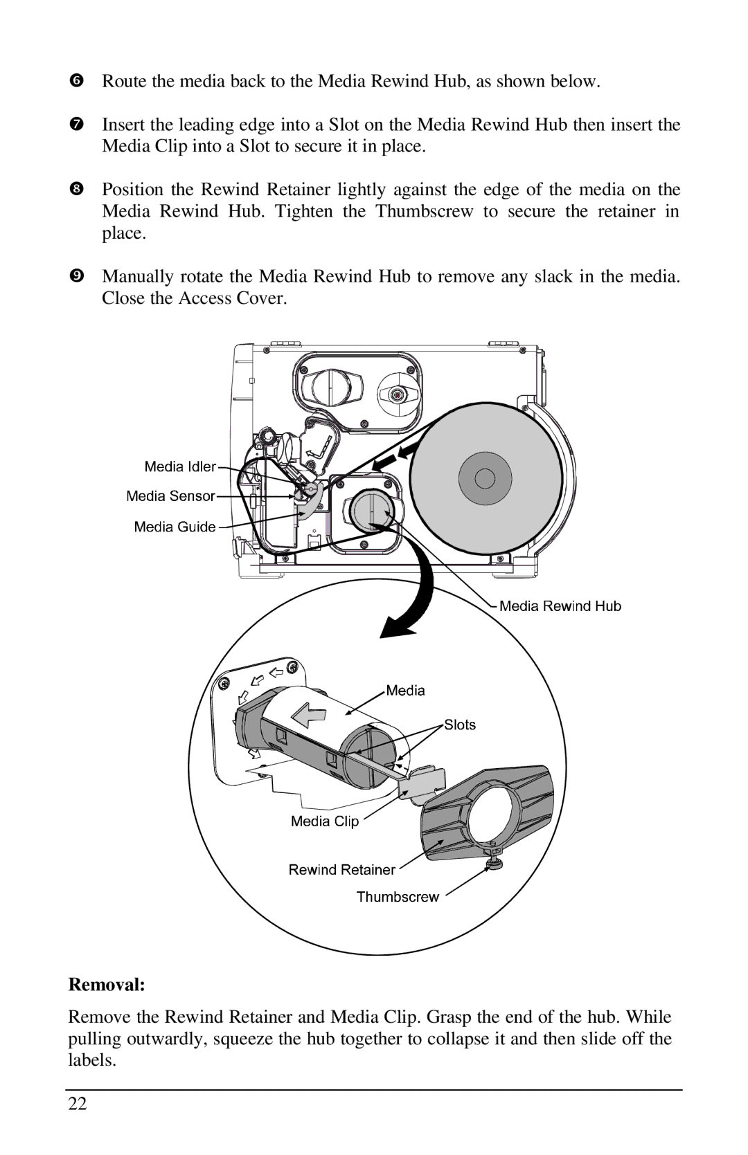 Brady 2461, 3481, 6441 manual Removal 