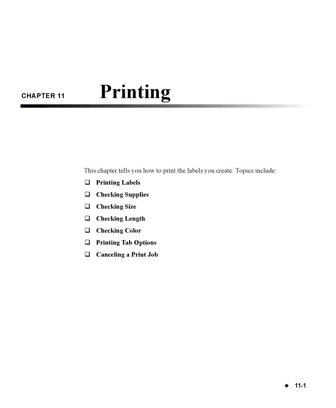 Brady 76800 manual Printing 