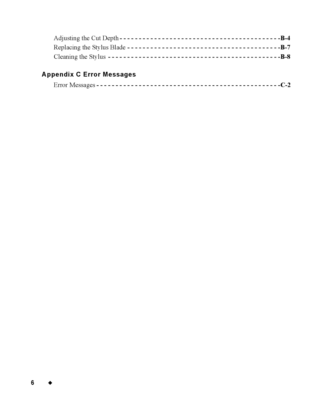 Brady 76800 manual Appendix C Error Messages 