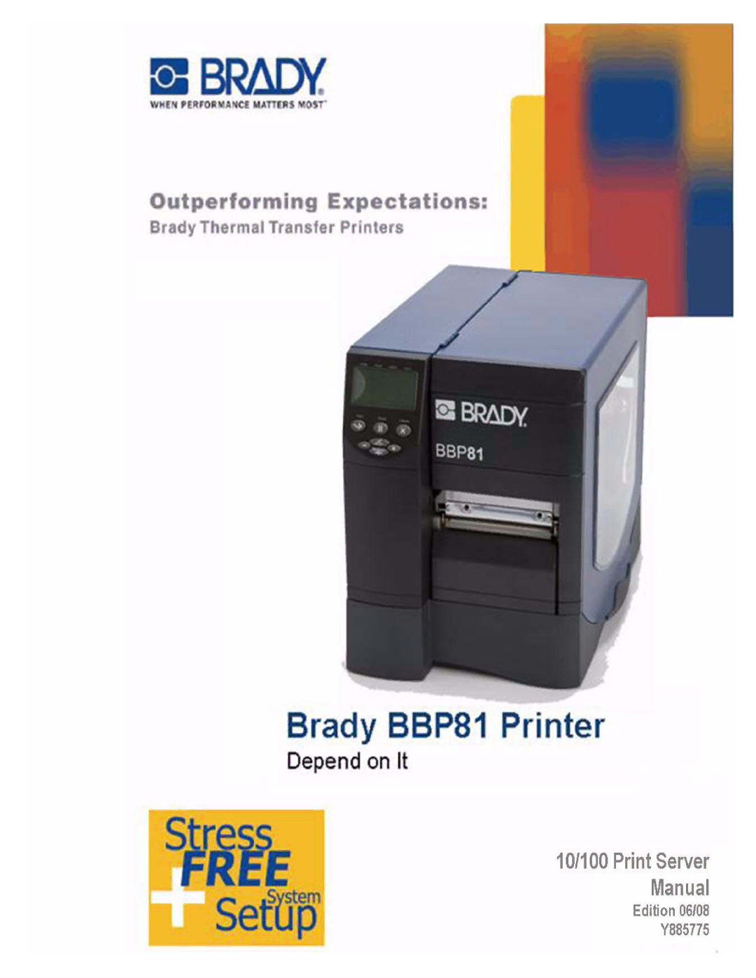 Brady BBP81 manual 