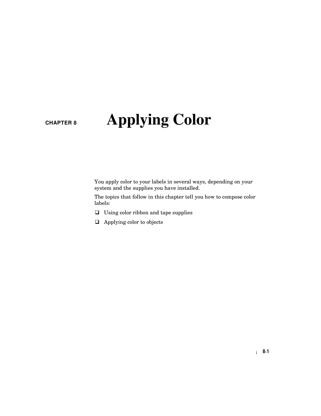 Brady label maker manual Applying Color 