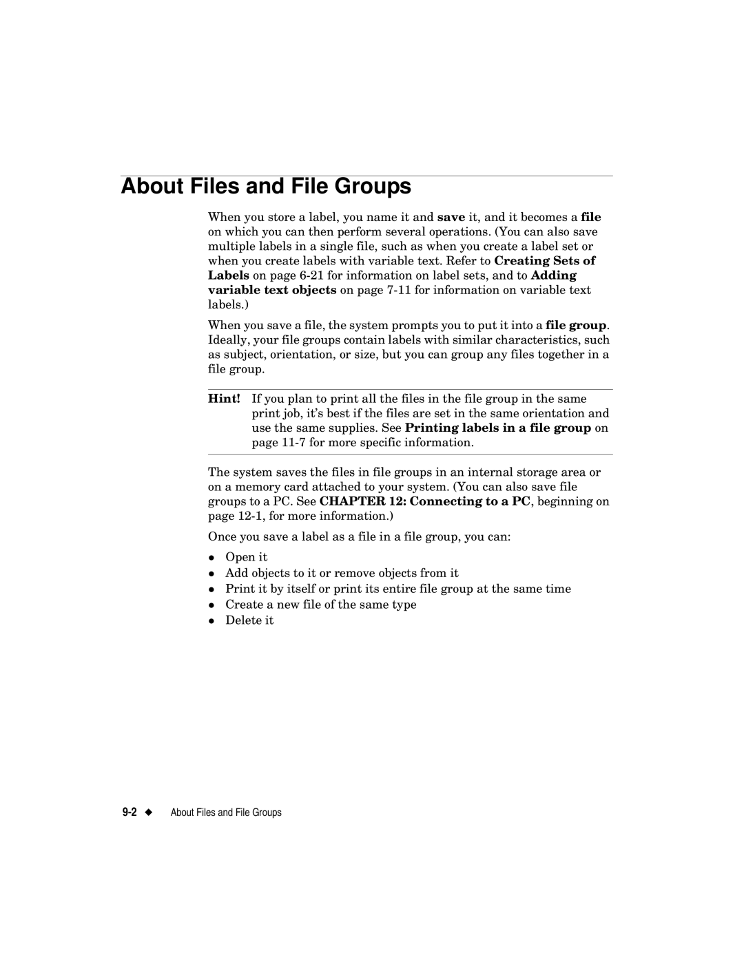 Brady label maker manual About Files and File Groups 