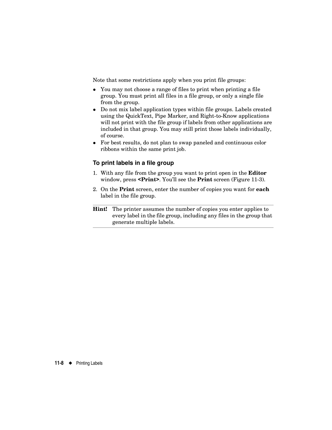 Brady label maker manual To print labels in a file group 