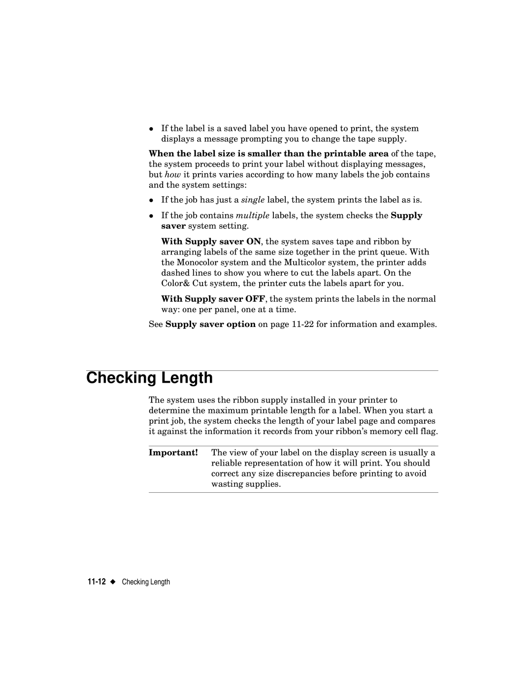 Brady label maker manual Checking Length 