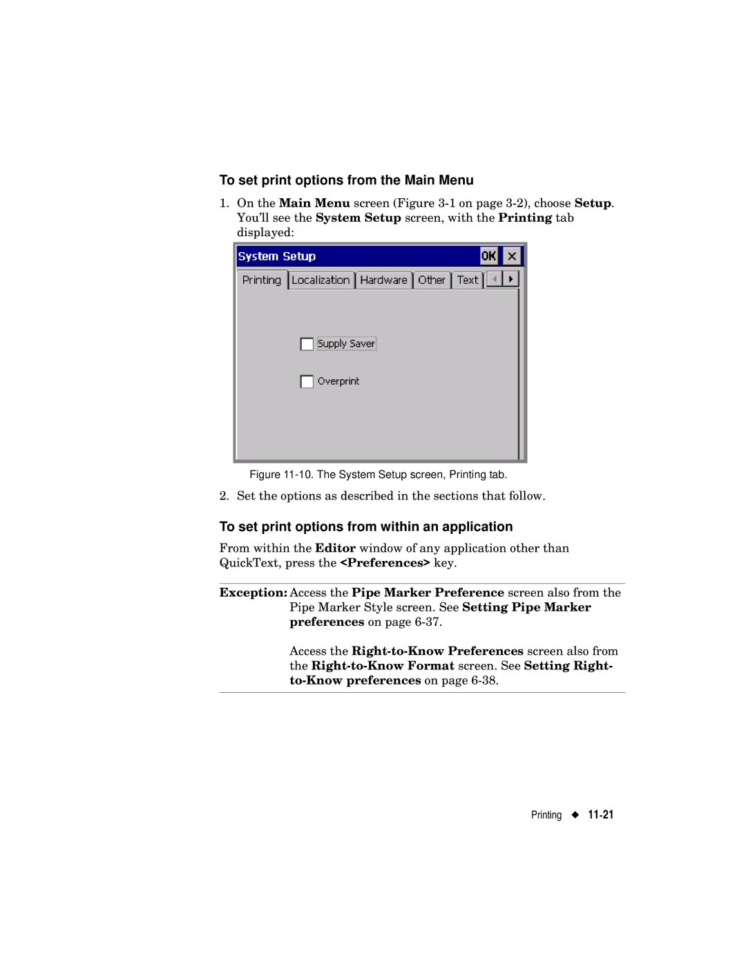 Brady label maker manual To set print options from the Main Menu, To set print options from within an application 