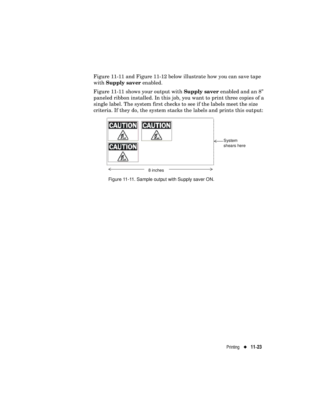 Brady label maker manual Sample output with Supply saver on Printing 