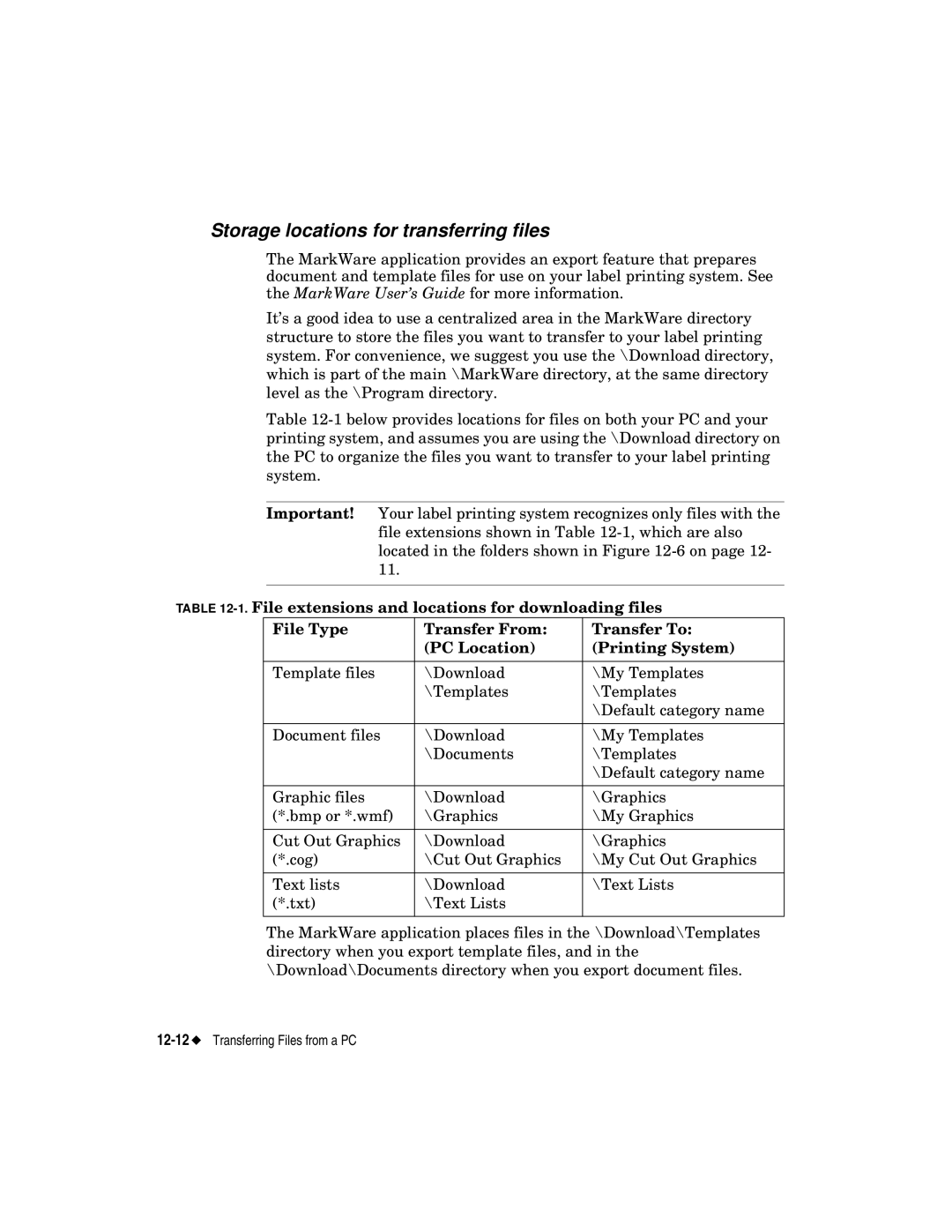 Brady label maker manual Storage locations for transferring files 