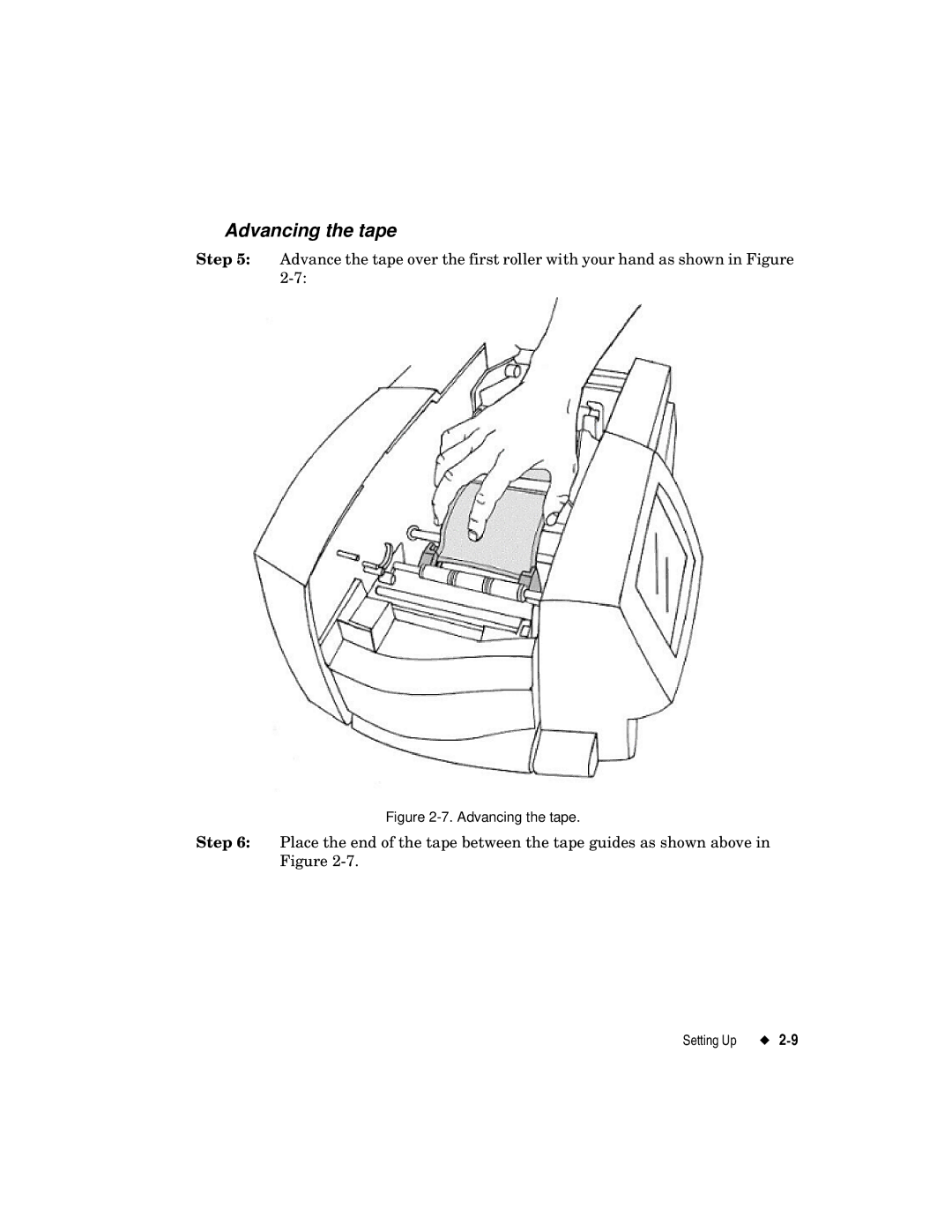 Brady label maker manual Advancing the tape 