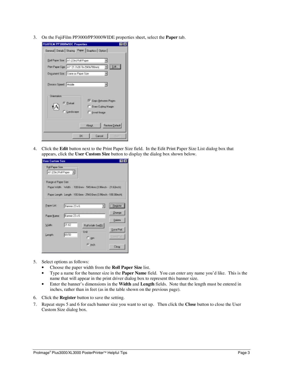 Brady manual ProImage Plus3000/XL3000 PosterPrinter Helpful Tips 