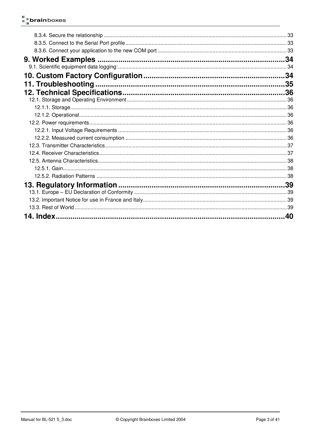 Brainboxes RS232 manual Worked Examples 