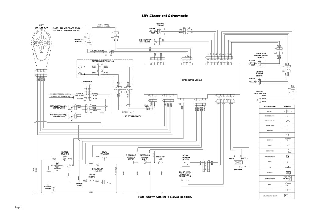 Braun 32221 service manual Lift Electrical Schematic 