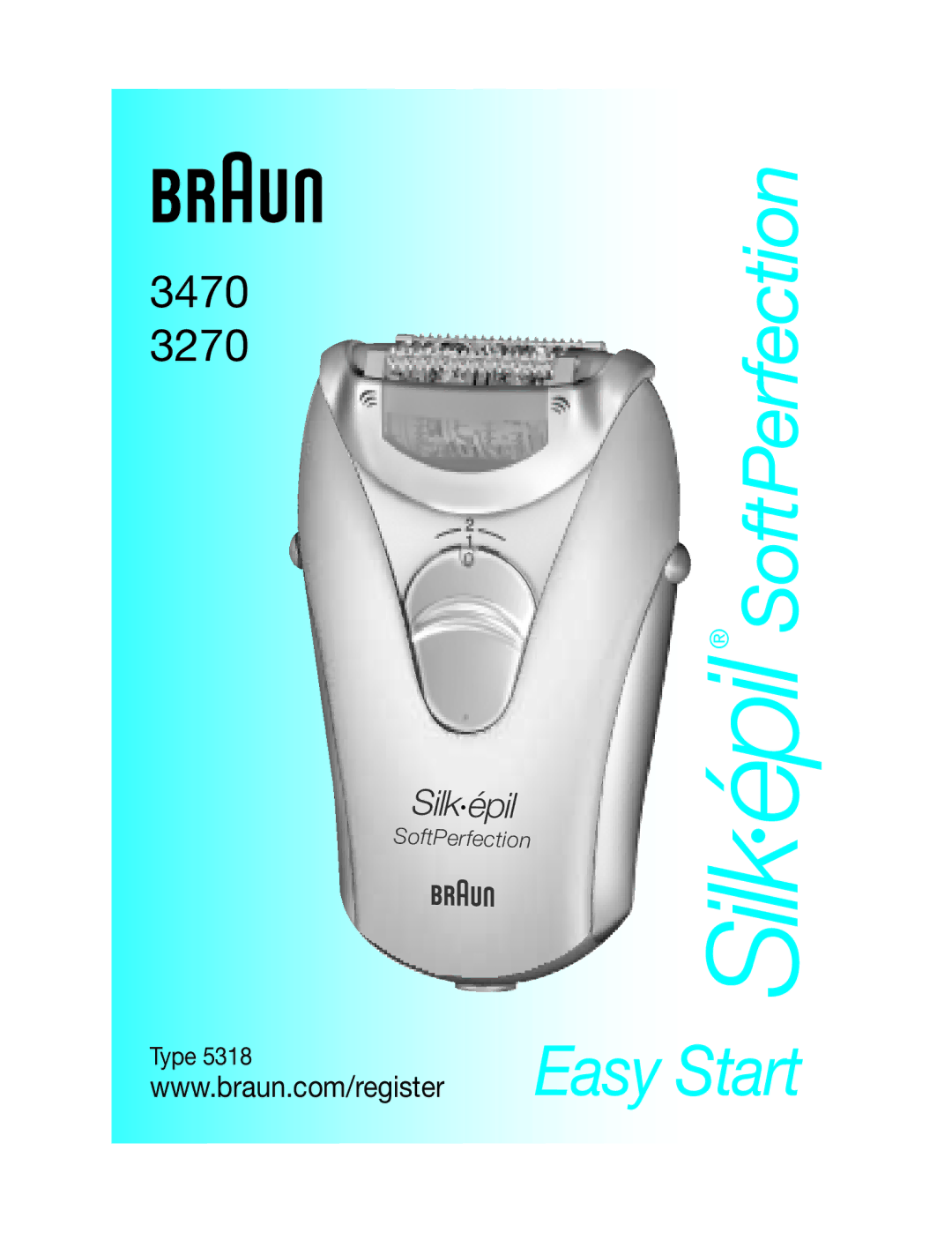 Braun 3470 manual Silk·épilSoftPerfection 