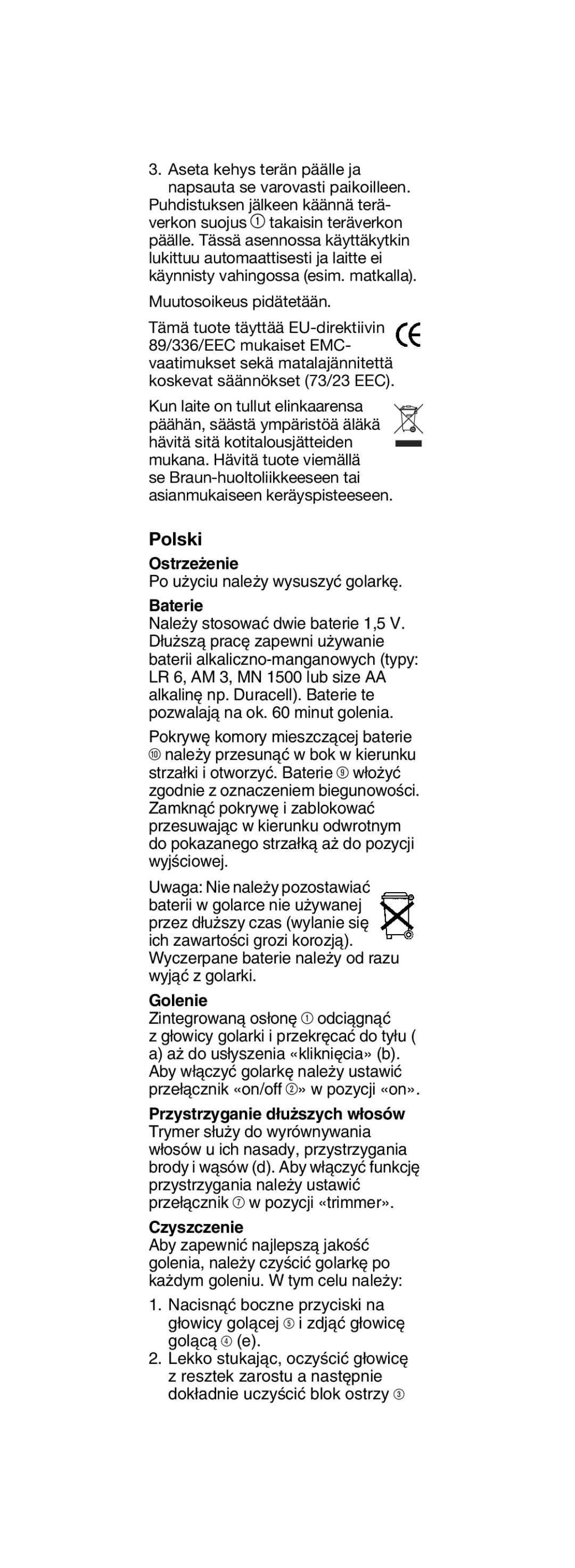 Braun 375, 5615 manual Polski, Muutosoikeus pidätetään 