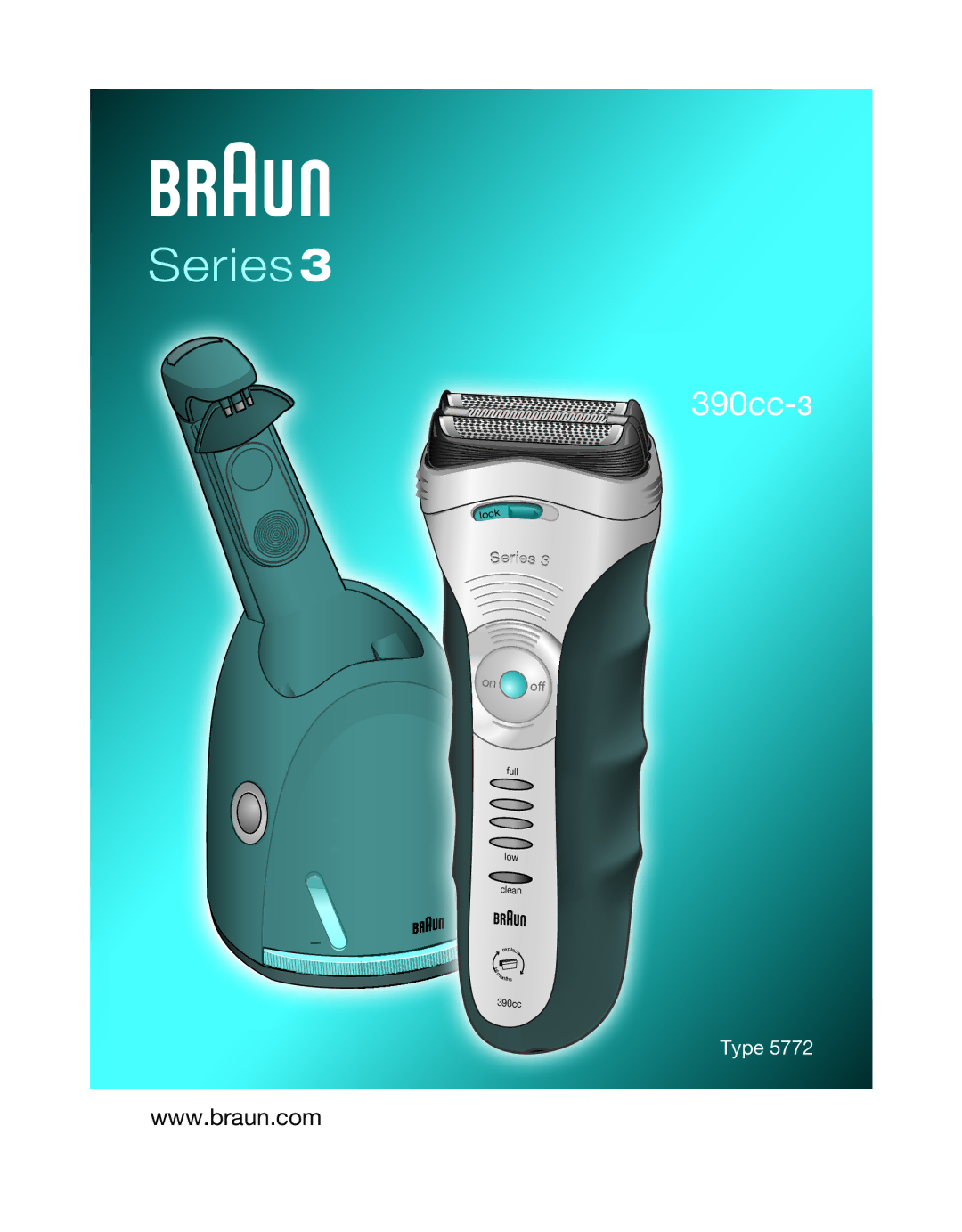 Braun 390CC-3 manual Series 