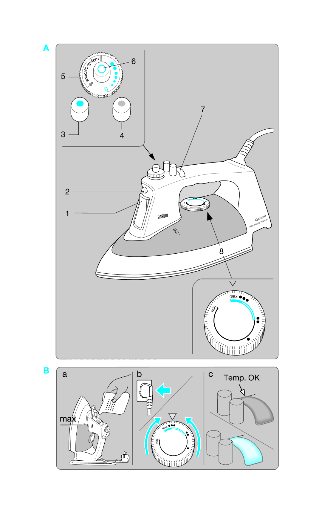 Braun 4 695, 4 696 manual Max 