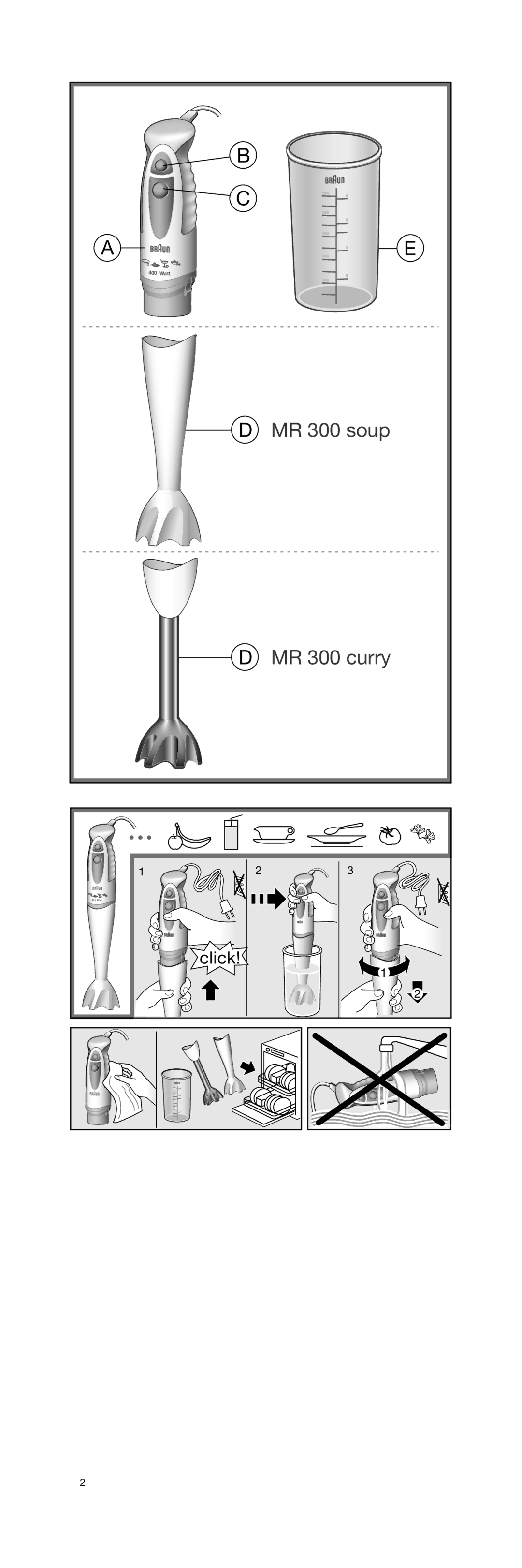 Braun 4162 manual MR 300 soup MR 300 curry 