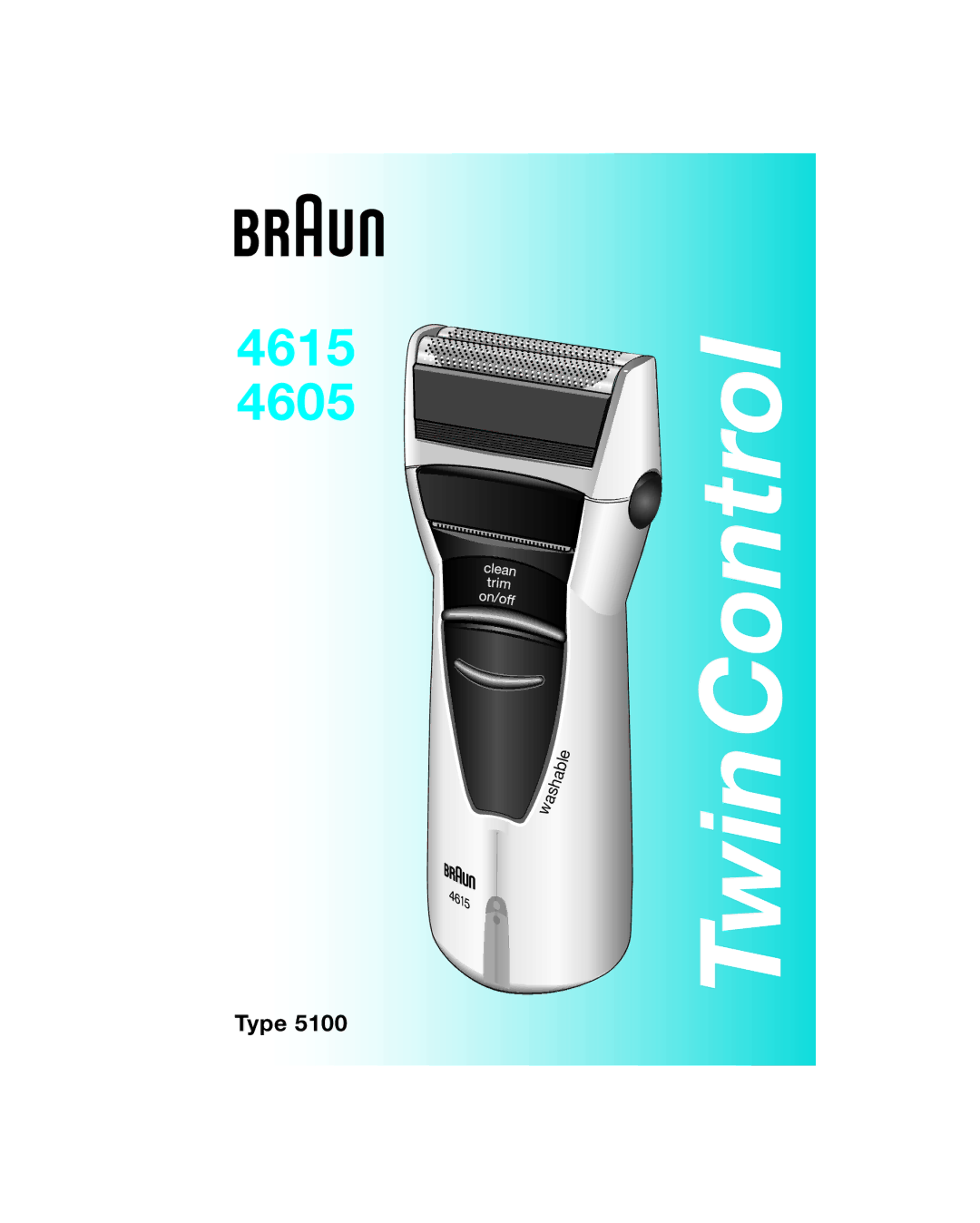 Braun 4605, 4615 manual TwinControl 